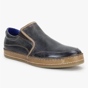 Bed Stu Men's Freestyle Leather Loafer Sneaker, Black Lux Tan Rustic